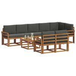 vidaXL Ensemble de canapés d'extérieur 9 Pièces Naturel et Anthracite