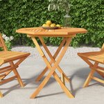 vidaXL Table pliable de jardin 85x85x76 cm Bois de teck solide