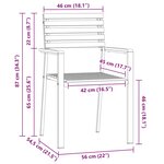 Chaises de jardin empilables vidaXL 8 Pièces 54.5x56x89 cm Bois massif d'acacia