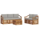 vidaXL Ensembles de canapés avec coussin 6 Pièces Gris Naturel et Clair