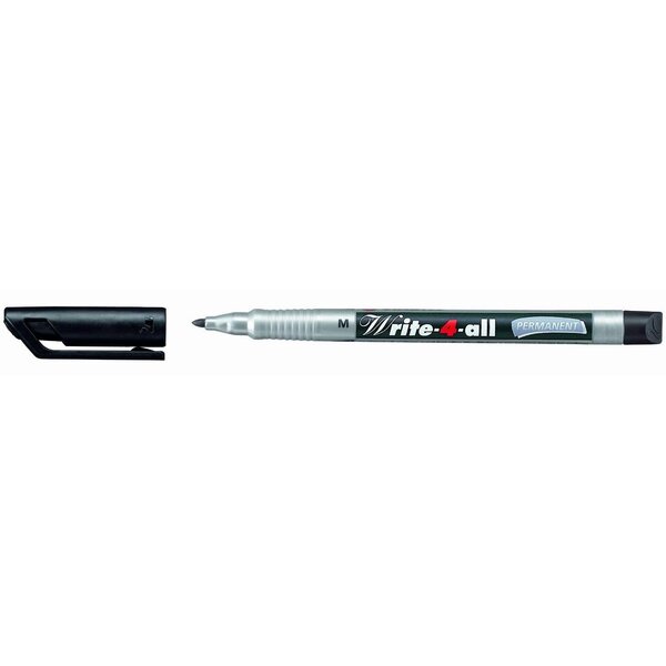 Marqueur permanent write-4-all pointe moyenne noir x 10 stabilo
