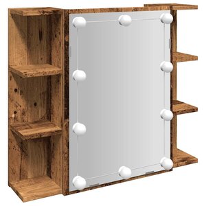 vidaXL Armoire à miroir avec LED vieux bois 70x16 5x60 cm