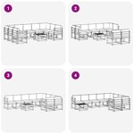 vidaXL Ensemble de canapés d'extérieur 10 pc Blanc et crème Polyester