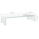 vidaXL Meuble TV/Support pour moniteur 70x30x13 cm verre vert