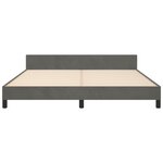 vidaXL Cadre de lit avec tête de lit Gris foncé 180x200 cm Velours