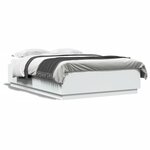 vidaXL Cadre de lit avec lumières LED blanc 160x200 cm bois ingénierie