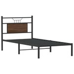 vidaXL Cadre de lit sans matelas chêne marron 90x200cm bois ingénierie