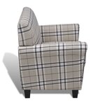 vidaXL Fauteuil avec coussin Crème Tissu