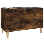 vidaXL Armoire à disques chêne fumé 74 5x38x48 cm bois d'ingénierie