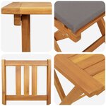 vidaXL Ensemble bistrot 3 Pièces Marron Bois d'acacia massif