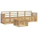 vidaXL Ensemble de canapés d'extérieur 5 Pièces Blanc