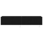 vidaXL Meuble TV mural Montage mural 2 Pièces Chêne noir 80 x 35 x 31 cm