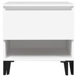 vidaXL Table d'appoint Blanc 50x46x50 cm Bois d’ingénierie