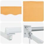 vidaXL Store rétractable manuel avec LEDs Sable