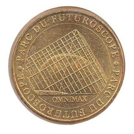 Mini médaille monnaie de paris 2007 - parc du futuroscope (omnimax)