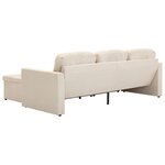 Vidaxl canapé-lit modulaire 3 places crème tissu