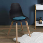 Set de 6 galettes de chaises en velours 34 cm