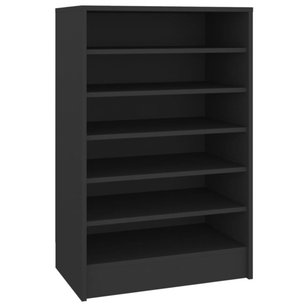 vidaXL Armoire à chaussures Noir 60x35x92 cm Bois d’ingénierie