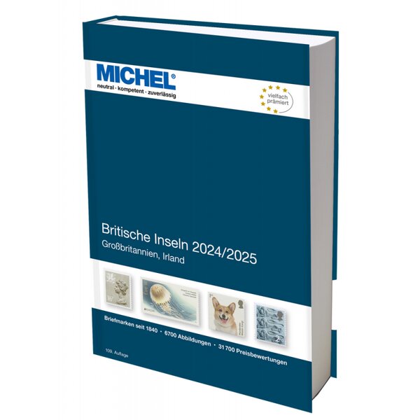 Catalogue de cotation Michel timbres des iles britanniques 2024-2025.