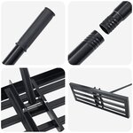 vidaXL Niveau de jardin Noir 75 x 25 x 200 cm Acier enduit de poudre