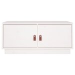 vidaXL Table basse Blanc 80x50x35 cm Bois massif de pin