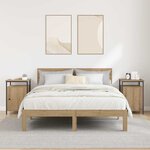 vidaXL Cabinet de chevet 2 Pièces Chêne artisanal 40 x 42 x 60cm