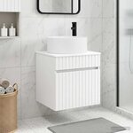 vidaXL Meuble de lavabo mural Blanc 49 x 44 5 x 65 5 cm