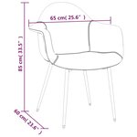 Vidaxl chaise de salle à manger gris clair tissu