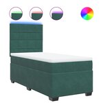 vidaXL Sommier à lattes de lit avec matelas Vert foncé 90x200 cm