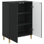 vidaXL Buffet Noir 66 x 34 5 x 90 cm Bois d'ingénierie