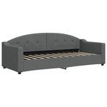 vidaXL Lit de jour avec lit gigogne gris foncé 80x200 cm tissu