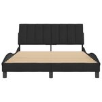 vidaXL Cadre de lit sans matelas noir 140x200 cm velours