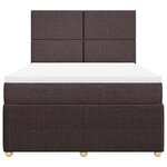 vidaXL Sommier à lattes de lit avec matelas Marron foncé 160x200 cm