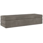 vidaXL Canapé-lit pliable 180 x 67 x 45 cm Gris clair