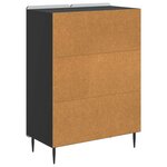 vidaXL Buffet Noir 66 x 34 5 x 92 cm Bois d'ingénierie