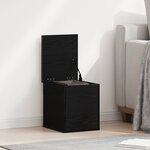 Coffre de rangement vidaXL Noir Chêne 30x35x35 cm Bois d'ingénierie