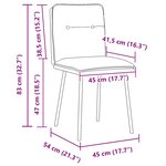 vidaXL Chaises à manger lot de 6 bleu velours
