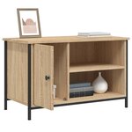 vidaXL Meuble TV Chêne sonoma 80x40x50 cm Bois d'ingénierie