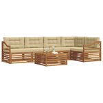 vidaXL Ensemble de canapés d'extérieur 6 Pièces Naturel et Beige