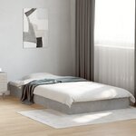 vidaXL Cadre de lit sans matelas gris béton 90x190 cm