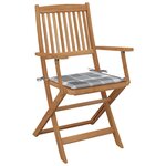 vidaXL Chaises pliables de jardin lot de 6 avec coussins Bois d'acacia