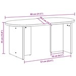 vidaXL Table basse Naturel 80 x 39 5 x 35 cm Bois de pin massif