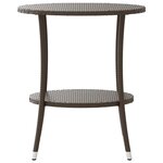 vidaXL Chaises de jardin inclinables lot de 2 et table résine tressée