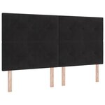 vidaXL Lit à ressort LED avec matelas Noir 180 x 200 cm tissu