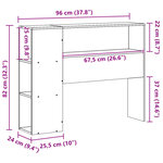 vidaXL Tête de lit avec rangement blanc 90 cm bois massif de pin