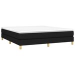 vidaXL Sommier à lattes de lit avec matelas Noir 160x200 cm Tissu