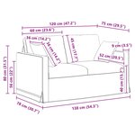 vidaXL Canapé Crème 138 x 78 x 80 cm Velours