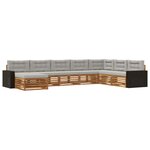 vidaXL Ensemble de canapés d'extérieur 8 Pièces Naturel et gris clair