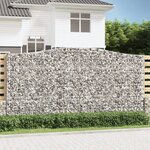 vidaXL Paniers à gabions arqués 10 Pièces 400x50x200/220 cm Fer galvanisé