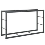 vidaXL Portant de bois de chauffage noir 110x30x61 cm acier